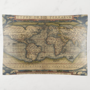 Antique Map of the World Trinket Tray