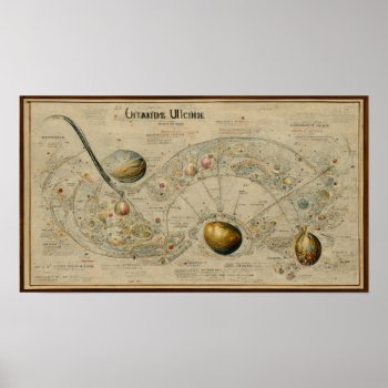 Antique Map Of Uranus Poster by antique_future at Zazzle