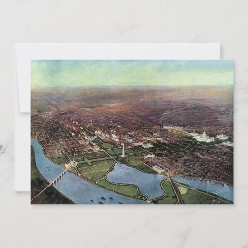 Antique Map of Washington DC and the Potomac River