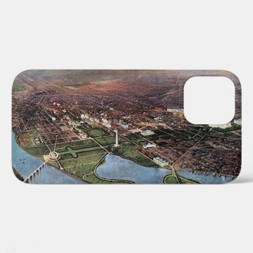 Antique Map of Washington DC and the Potomac River iPhone 12 Case