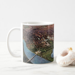 Antique Map of Washington DC and the Potomac River Coffee Mug