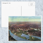Antique Map of Washington DC and the Potomac River Postcard