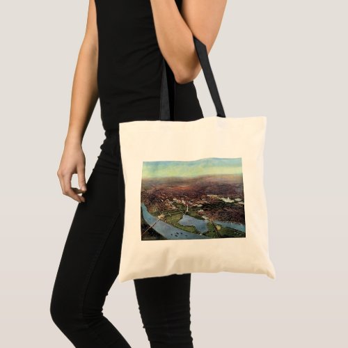 Antique Map of Washington DC and the Potomac River Tote Bag