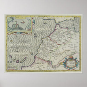 Antique Map of West Africa Poster