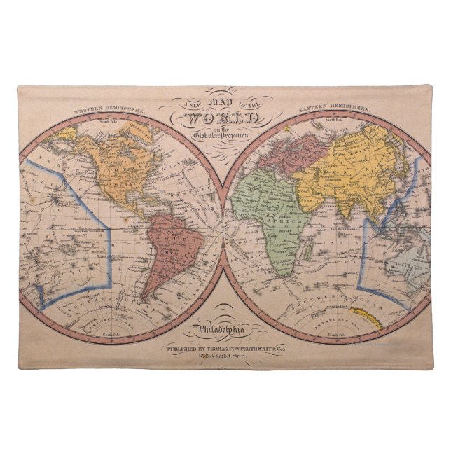 Antique Map Placemat (Front)