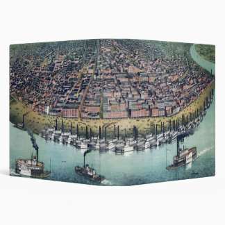 Antique Map Saint Louis Missouri Mississippi River 3 Ring Binder