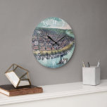 Antique Map Saint Louis Missouri Mississippi River Clock
