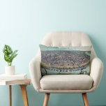 Antique Map Saint Louis Missouri Mississippi River Lumbar Pillow
