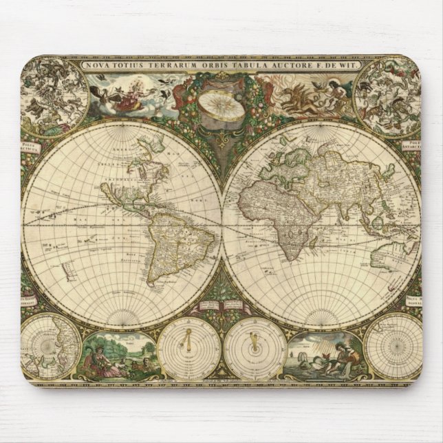 Antique Map Series Mouse Pad (Front)