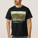 Antique Map with a Panoramic View of Washington DC T-Shirt