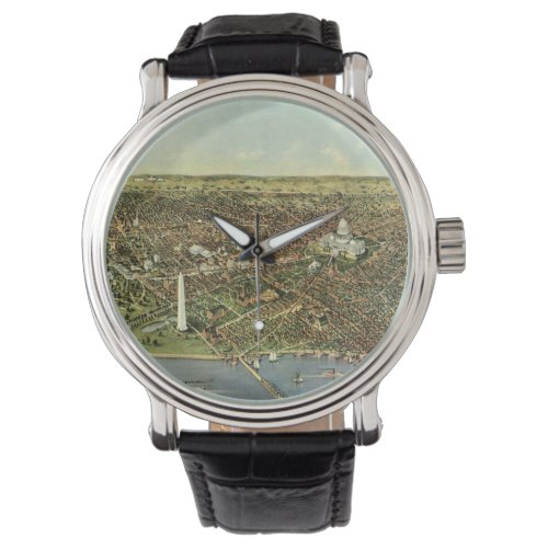 Antique Map with a Panoramic View of Washington DC Watch