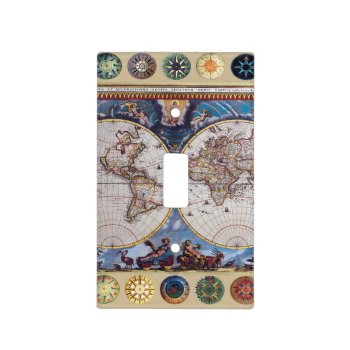 Antique Map With Compass Rose Lightswitch Covers by Mapology at Zazzle