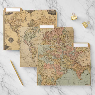Antique Maps File Folder