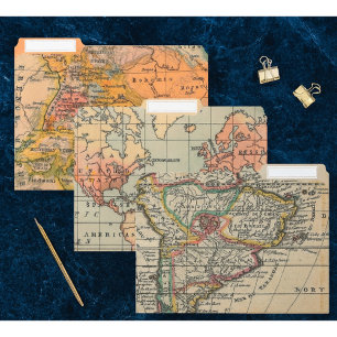 Antique Maps File Folder