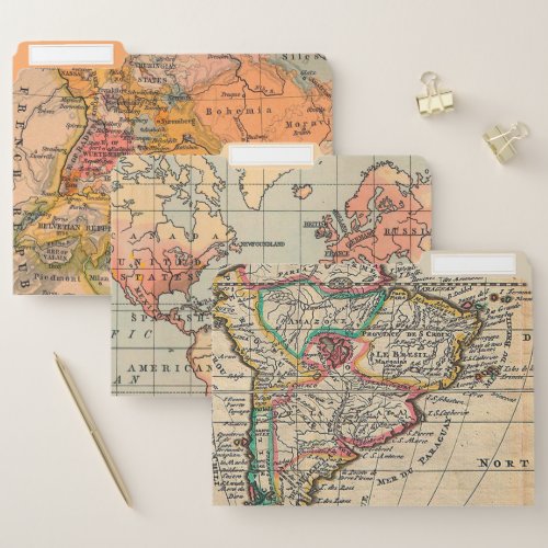 Antique Maps File Folder