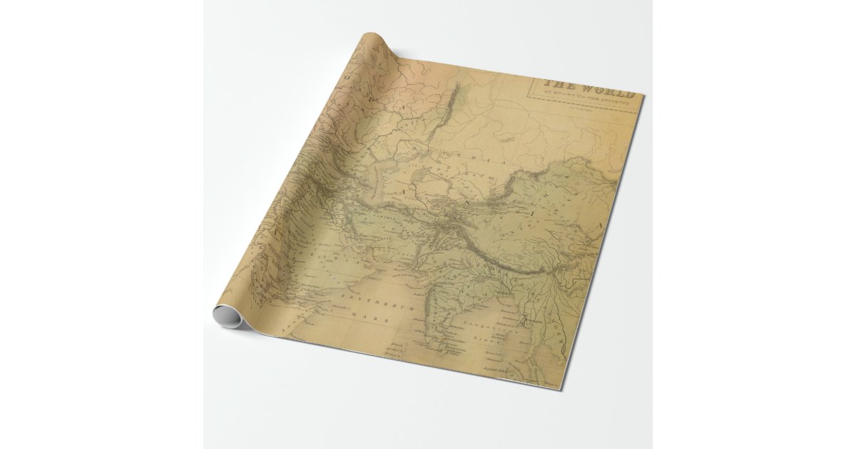 Antique Maps Style 15 Wrapping Paper Roll | Zazzle