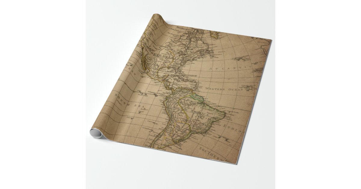 Antique Maps Style 16 Wrapping Paper Roll | Zazzle