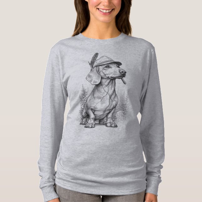 Antique Marble Dachshund T-Shirt (Front)