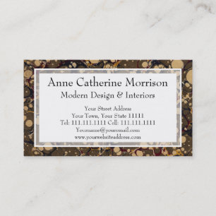 Antique Marble Paper Camouflage Style Pattern Business Card