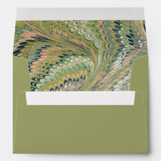 Antique Marbled Paper Print Envelope