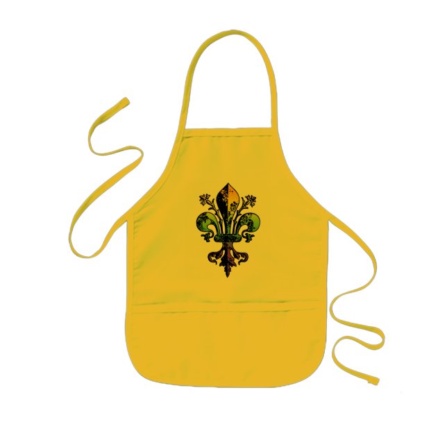 Antique Mardi Gras Fleur Kids' Apron (Front)