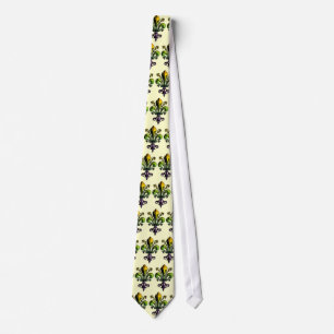 Antique Mardi Gras Fleur Neck Tie