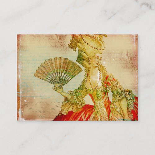 Antique Marie Antoinette Business Cards