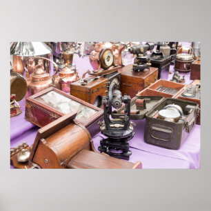 Antique Maritime Navigating Tools Poster