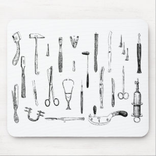 Antique medical instruments mouse pad