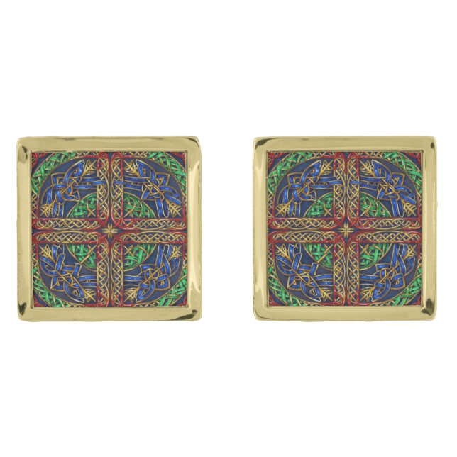 Antique Medieval Celtic Knots Cufflinks (Front)