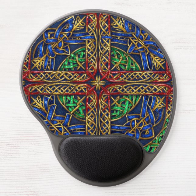 Antique Medieval Celtic Knots Gel Mouse Pad (Front)