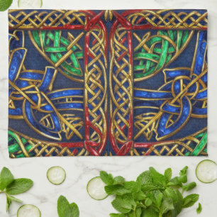 Antique Medieval Celtic Knots Kitchen Towel