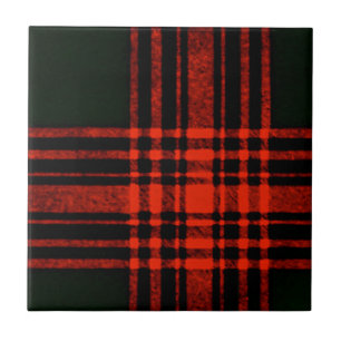 Antique Menzies Hunting Clan Tartan Scottish Plaid Ceramic Tile