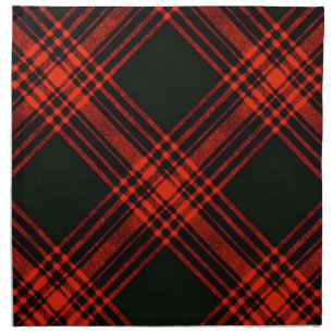 Antique Menzies Hunting Scottish Tartan Clan Cloth Napkin