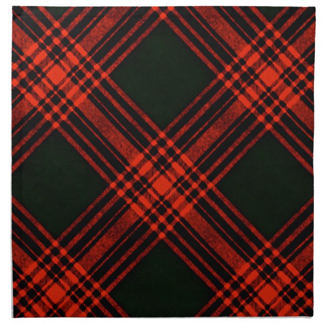 Antique Menzies Hunting Scottish Tartan Clan Cloth Napkin (Front)