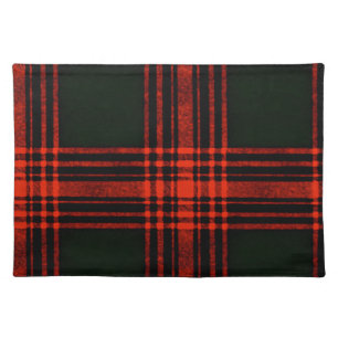 Antique Menzies Hunting Tartan Plaid Pattern Cloth Placemat