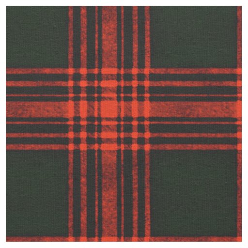 Antique Menzies Hunting Tartan Plaid Pattern Fabric