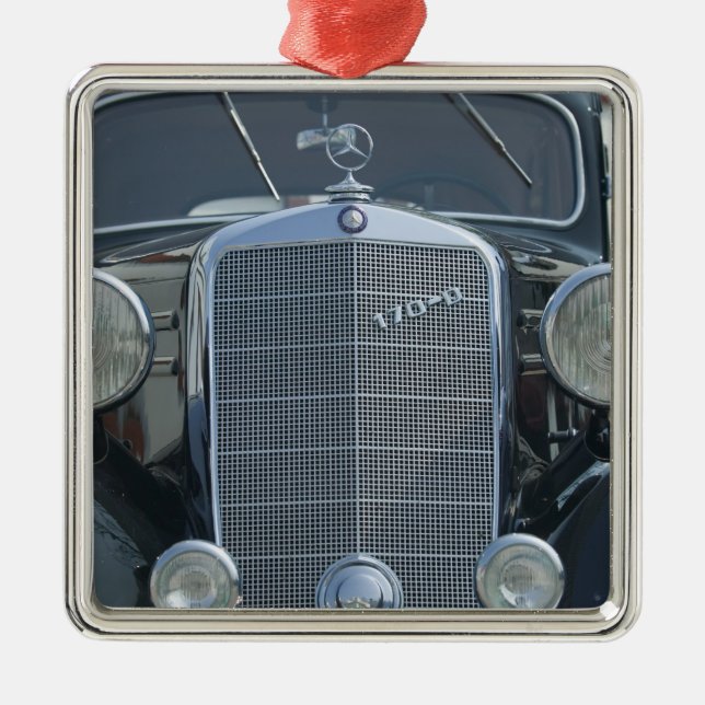 antique mercedes 2 metal ornament (Front)