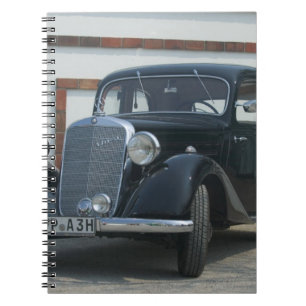 antique mercedes 3 notebook