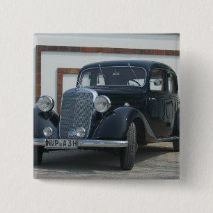 antique mercedes 3 pinback button