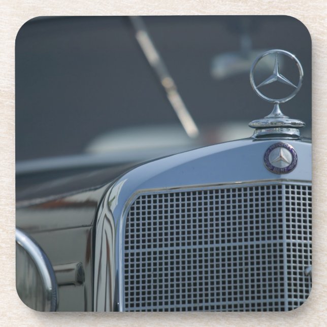 antique mercedes 4 beverage coaster (Front)