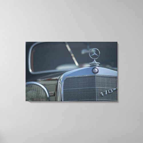 antique mercedes 4 canvas print