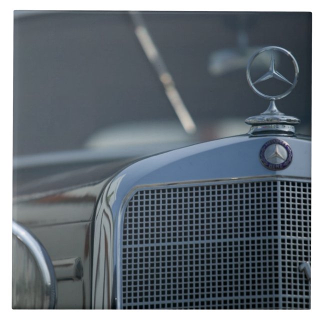 antique mercedes 4 ceramic tile (Front)