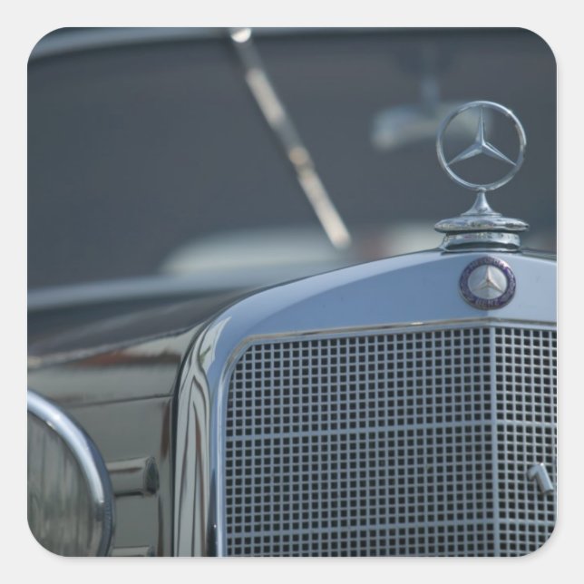 antique mercedes 4 square sticker (Front)