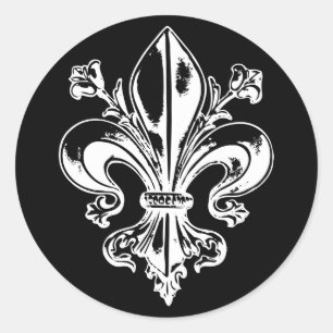 Antique Metal French Fleur de lis Sticker X20