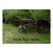 Antique Metal Wheel Tractors Cards (Front Horizontal)