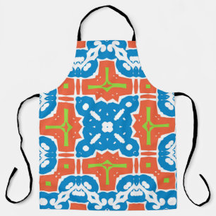 Antique mexican talavera ceramic. Vintage seamless Apron