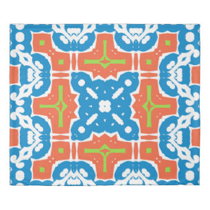 Antique mexican talavera ceramic. Vintage seamless Duvet Cover