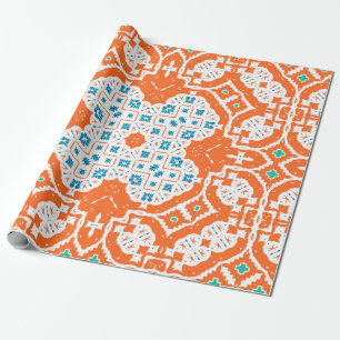Antique mexican talavera ceramic. Vintage seamless Wrapping Paper