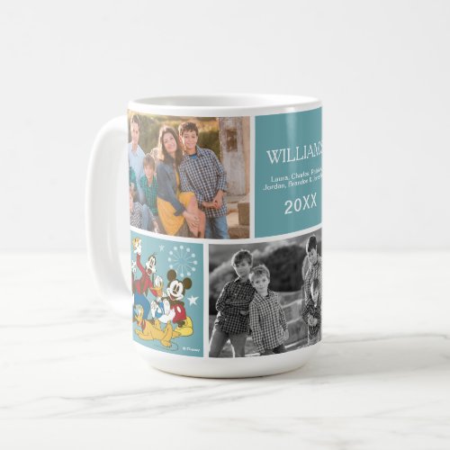 Antique Mickey and Friends  Family Photo and Text Coffee Mug